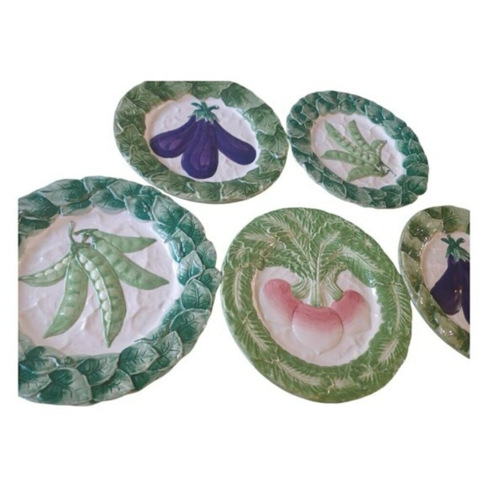 Vintage Omnibus by Fitz and Floyd 1993 small plates x 5